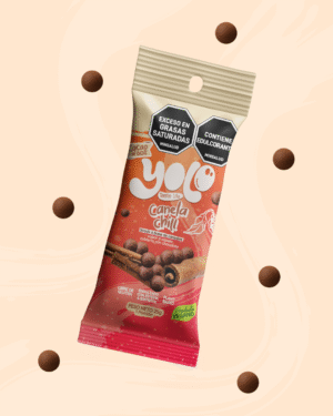 Canela Chill (1 und) Snack saludable de arroz y frijol cubiertos de cacao oscuro al 60% - sabor natural a canela, sin azúcar