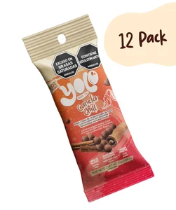 Canela Chill Snack saludable de arroz y frijol cubiertos de cacao oscuro al 60% - sabor natural a canela, sin azúcar