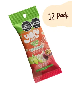 Citrus Pop | Snack saludable de Arroz y Frijol con Chocolate Blanco, Sabor Limón Maracuyá sin Azúcar